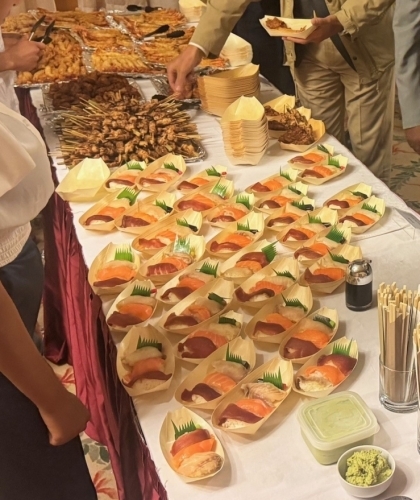 会場で提供された日本食